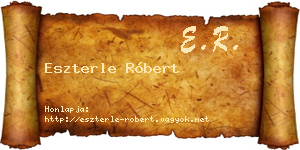 Eszterle Róbert névjegykártya